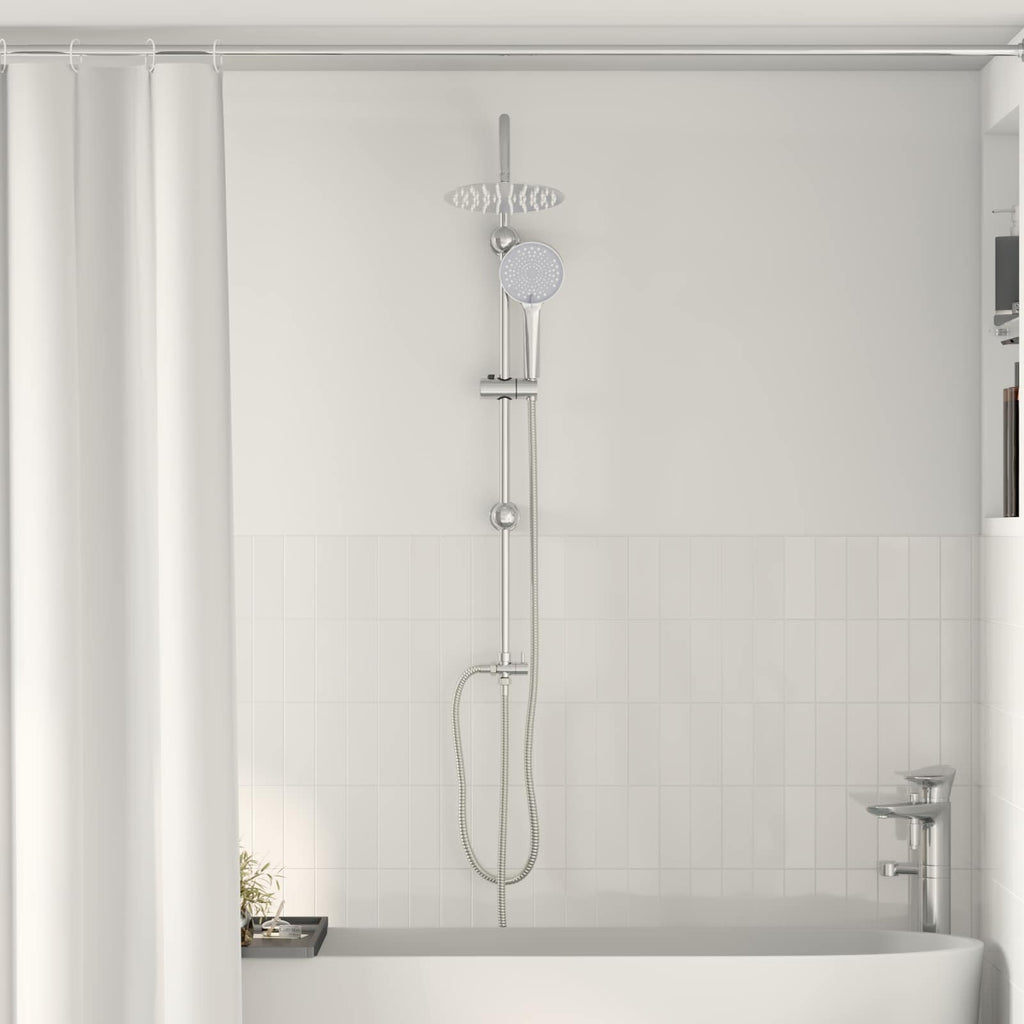 vidaXL System Prysznicowy Srebrny 47 x 20 x 95 cm Stal nierdzewna
