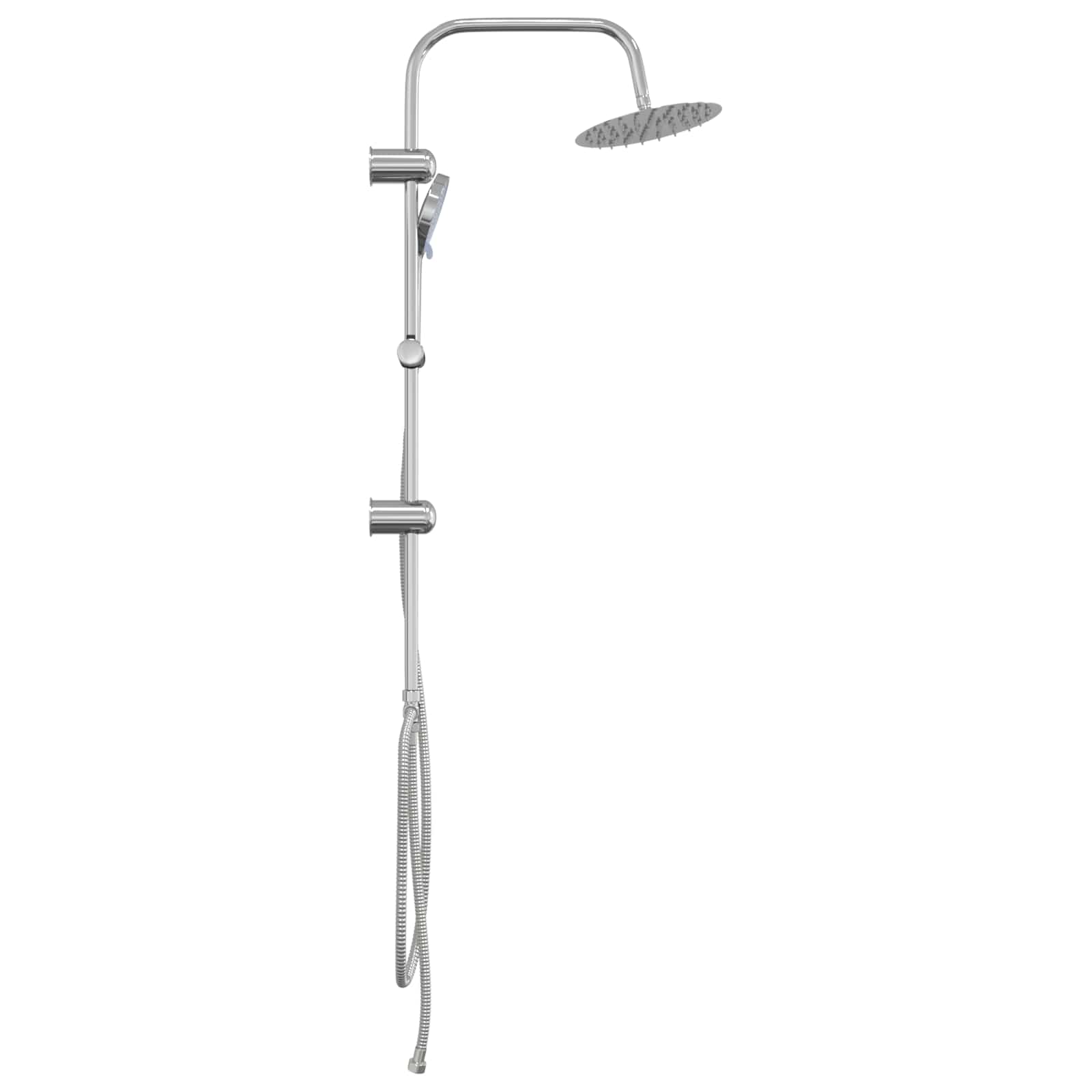 vidaXL System Prysznicowy Srebrny 47 x 20 x 95 cm Stal nierdzewna