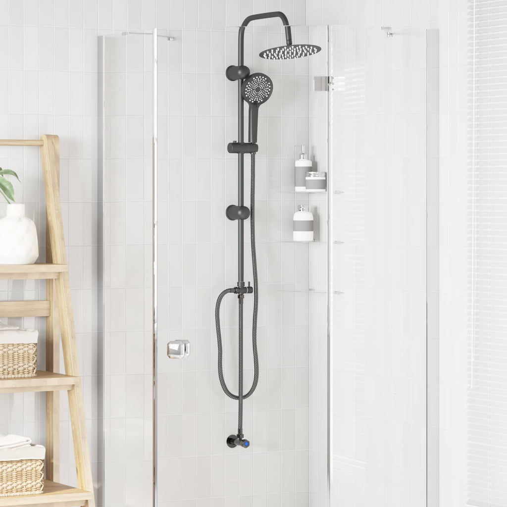 vidaXL System Prysznicowy Czarny 47 x 20 x 95 cm Stal nierdzewna