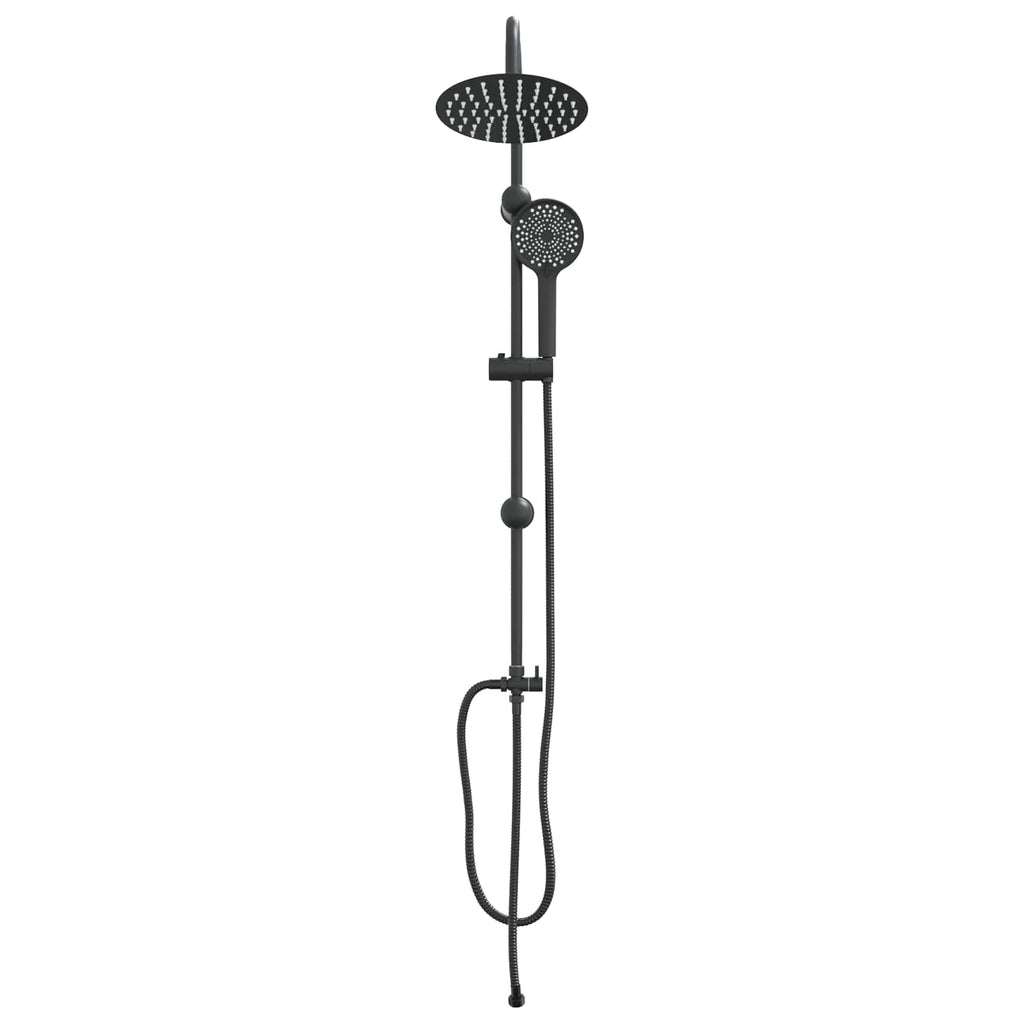 vidaXL System Prysznicowy Czarny 47 x 20 x 95 cm Stal nierdzewna