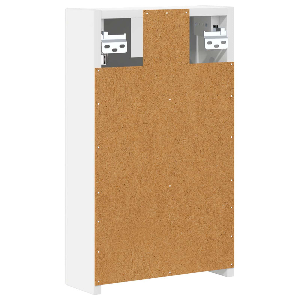 vidaXL Szafka z lustrem do łazienki z półką Biały 30 x 10,5 x 50 cm