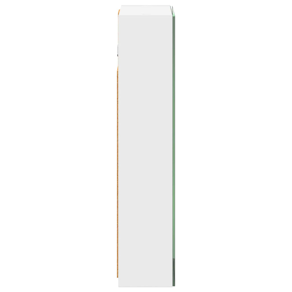 vidaXL Szafka z lustrem do łazienki z półką Biały 30 x 10,5 x 50 cm