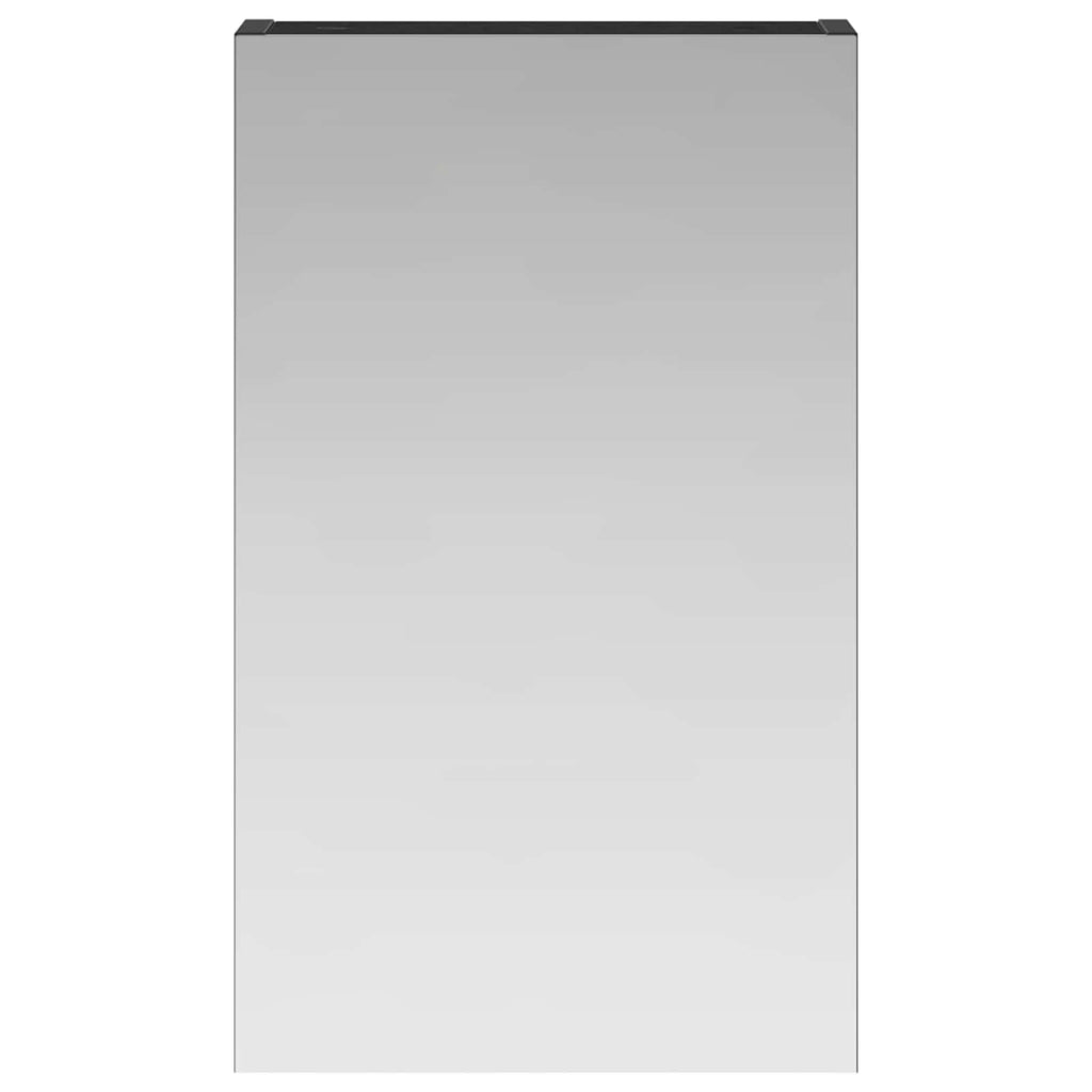 vidaXL Szafka z lustrem do łazienki Czarny Dąb 30 x 10,5 x 50 cm