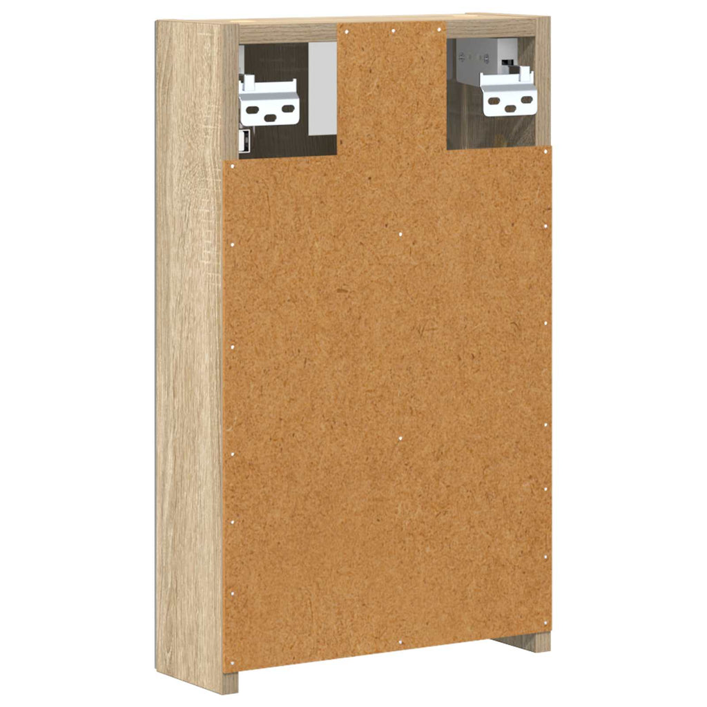 vidaXL Szafka z lustrem do łazienki Dąb Sonoma 30 x 10,5 x 50 cm