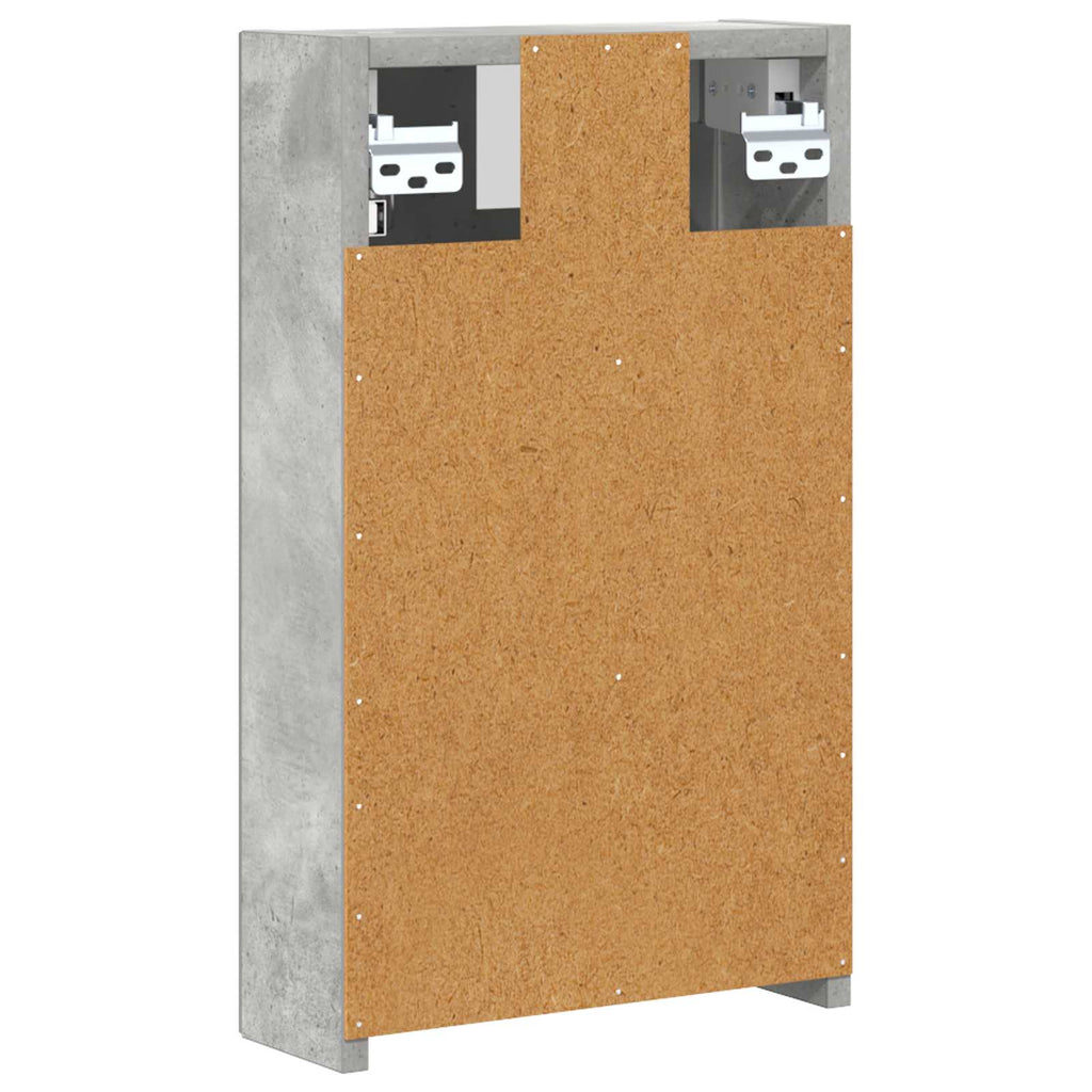vidaXL Szafka z lustrem do łazienki Betonowy szary 30 x 10,5 x 50 cm