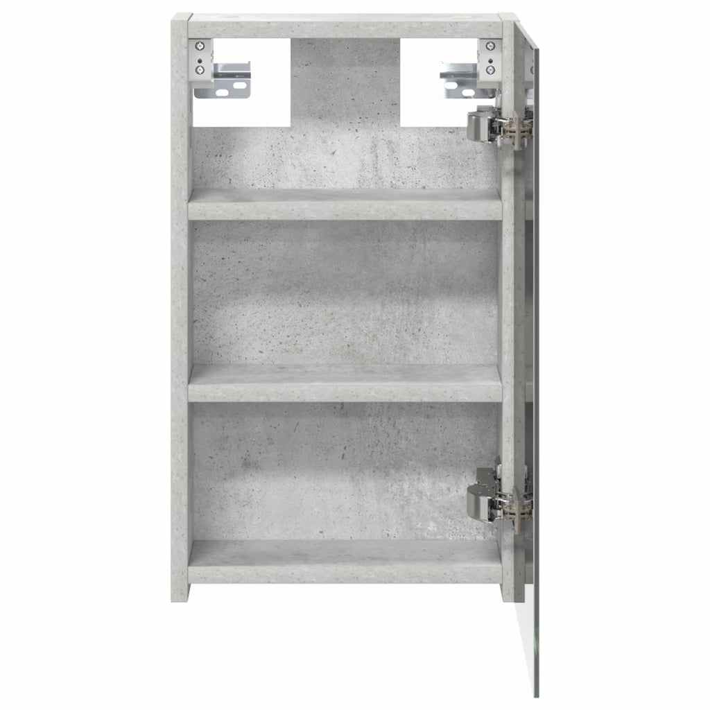 vidaXL Szafka z lustrem do łazienki Betonowy szary 30 x 10,5 x 50 cm