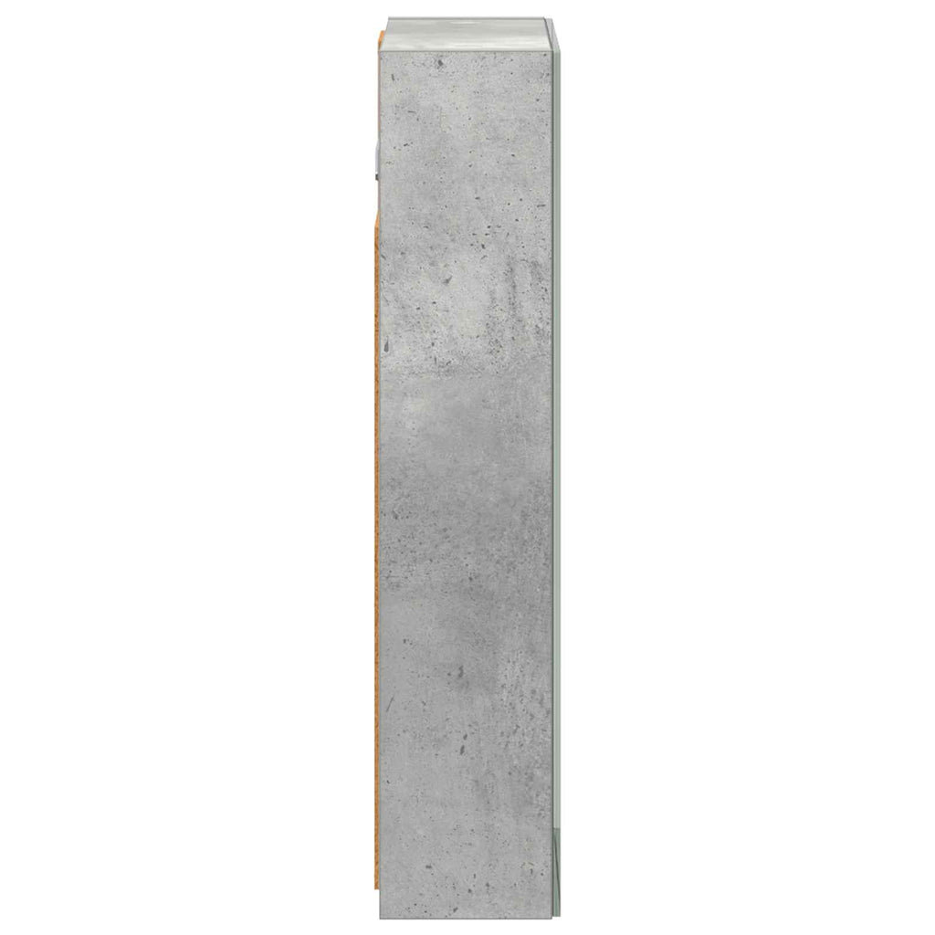 vidaXL Szafka z lustrem do łazienki Betonowy szary 30 x 10,5 x 50 cm