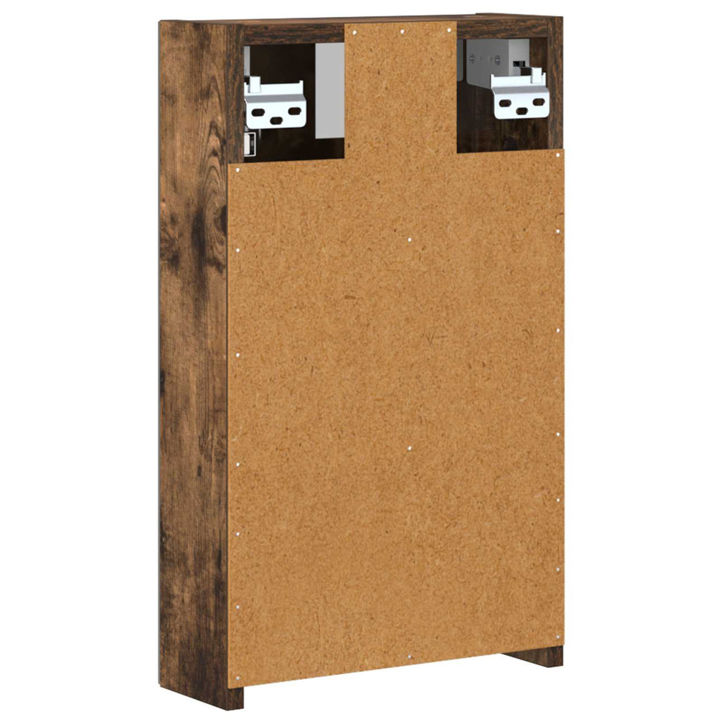 vidaXL Szafka z lustrem do łazienki Dąb wędzony 30 x 10,5 x 50 cm