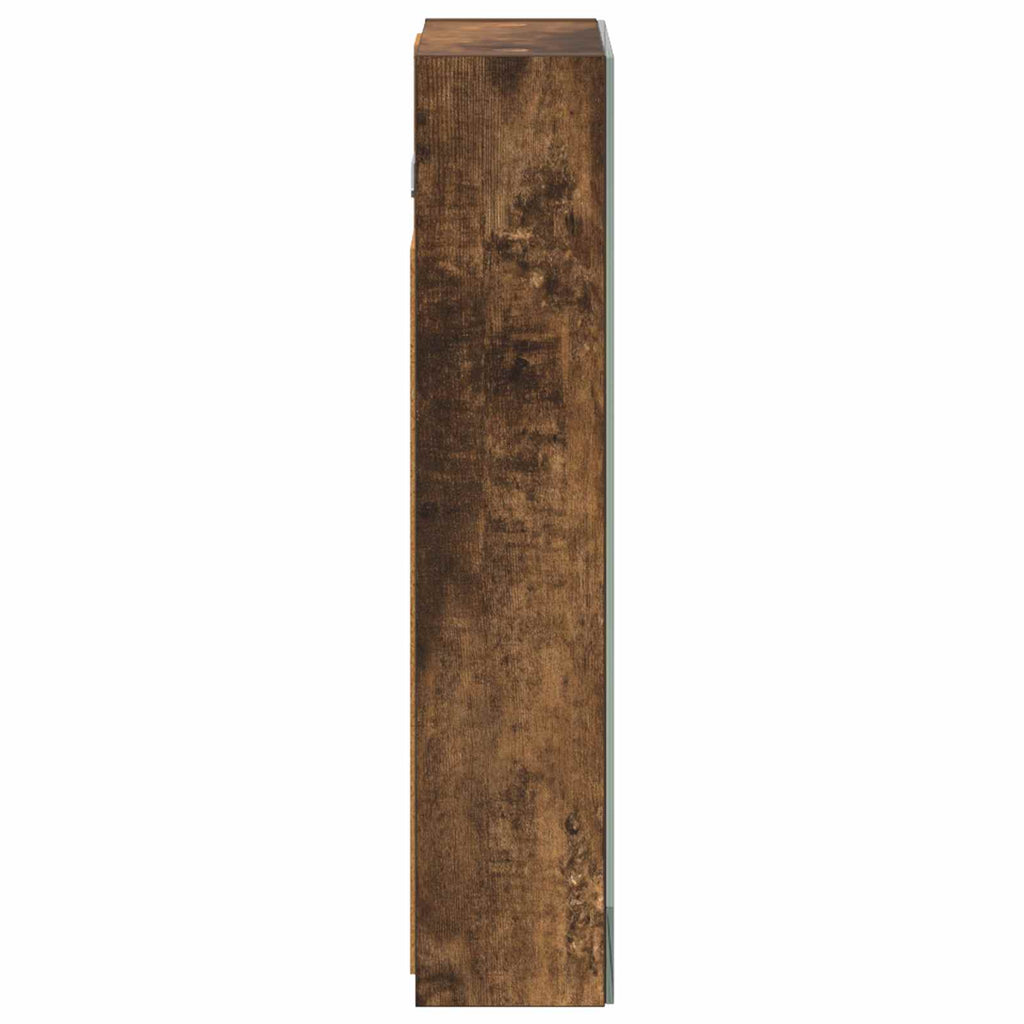vidaXL Szafka z lustrem do łazienki Dąb wędzony 30 x 10,5 x 50 cm
