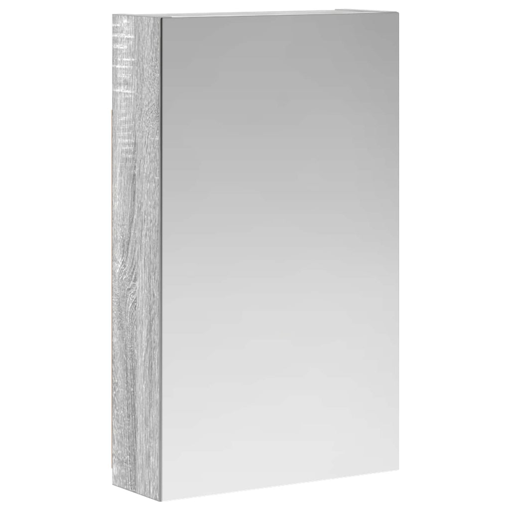 vidaXL Szafka z lustrem do łazienki Szary Sonoma 30 x 10,5 x 50 cm