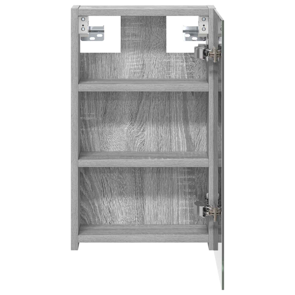 vidaXL Szafka z lustrem do łazienki Szary Sonoma 30 x 10,5 x 50 cm
