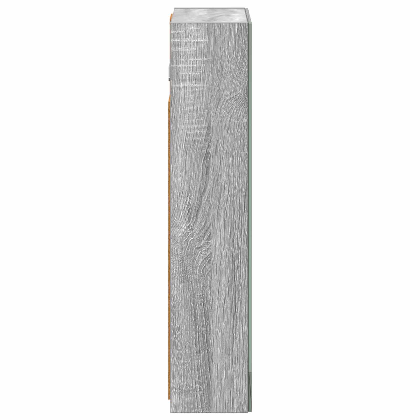 vidaXL Szafka z lustrem do łazienki Szary Sonoma 30 x 10,5 x 50 cm