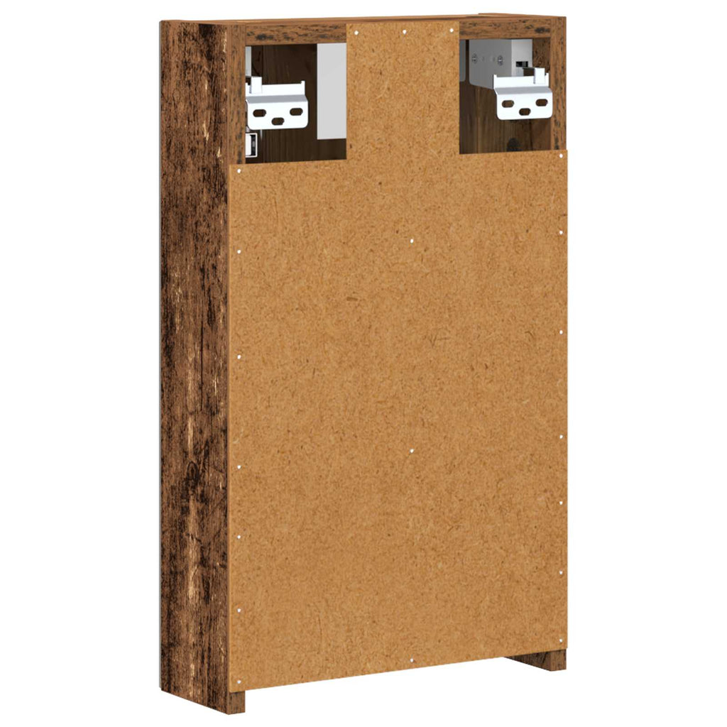 vidaXL Szafka z lustrem do łazienki Stare drewno 30 x 10,5 x 50 cm