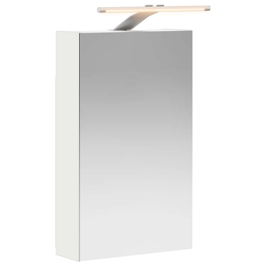 vidaXL Szafka z lustrem do łazienki z półką Biały 30 x 10,5 x 50 cm