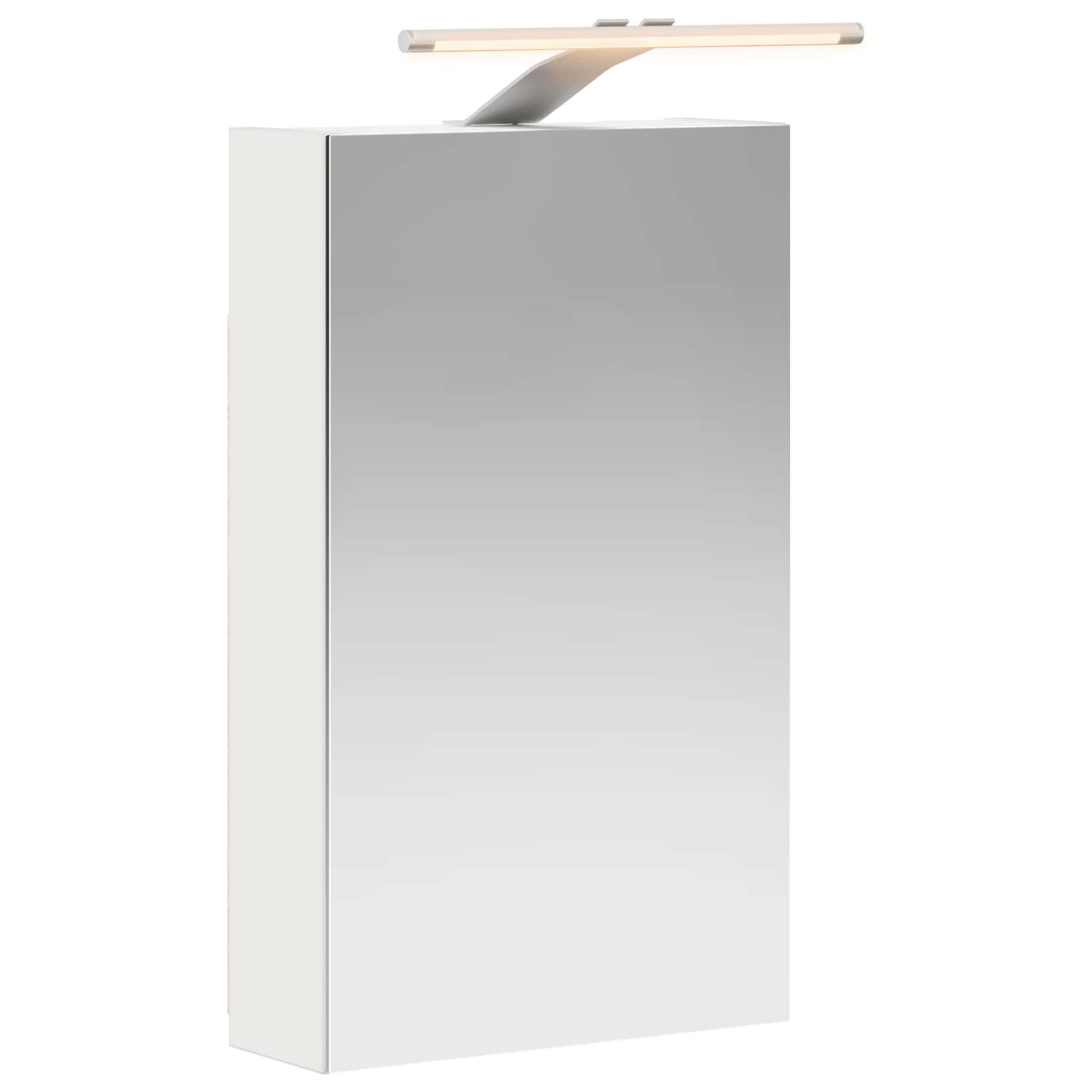 vidaXL Szafka z lustrem do łazienki z półką Biały 30 x 10,5 x 50 cm