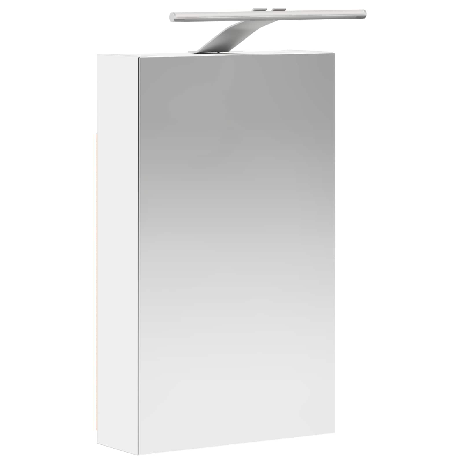 vidaXL Szafka z lustrem do łazienki z półką Biały 30 x 10,5 x 50 cm