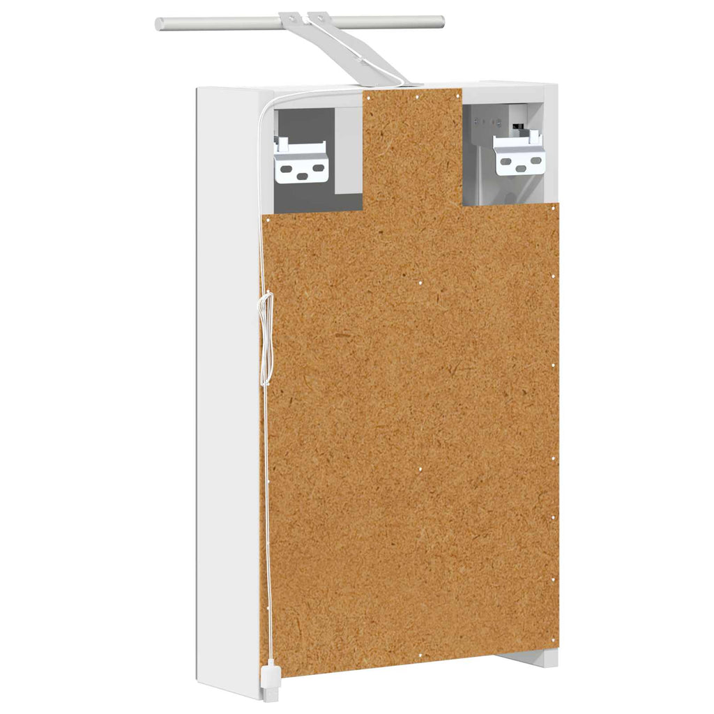 vidaXL Szafka z lustrem do łazienki z półką Biały 30 x 10,5 x 50 cm