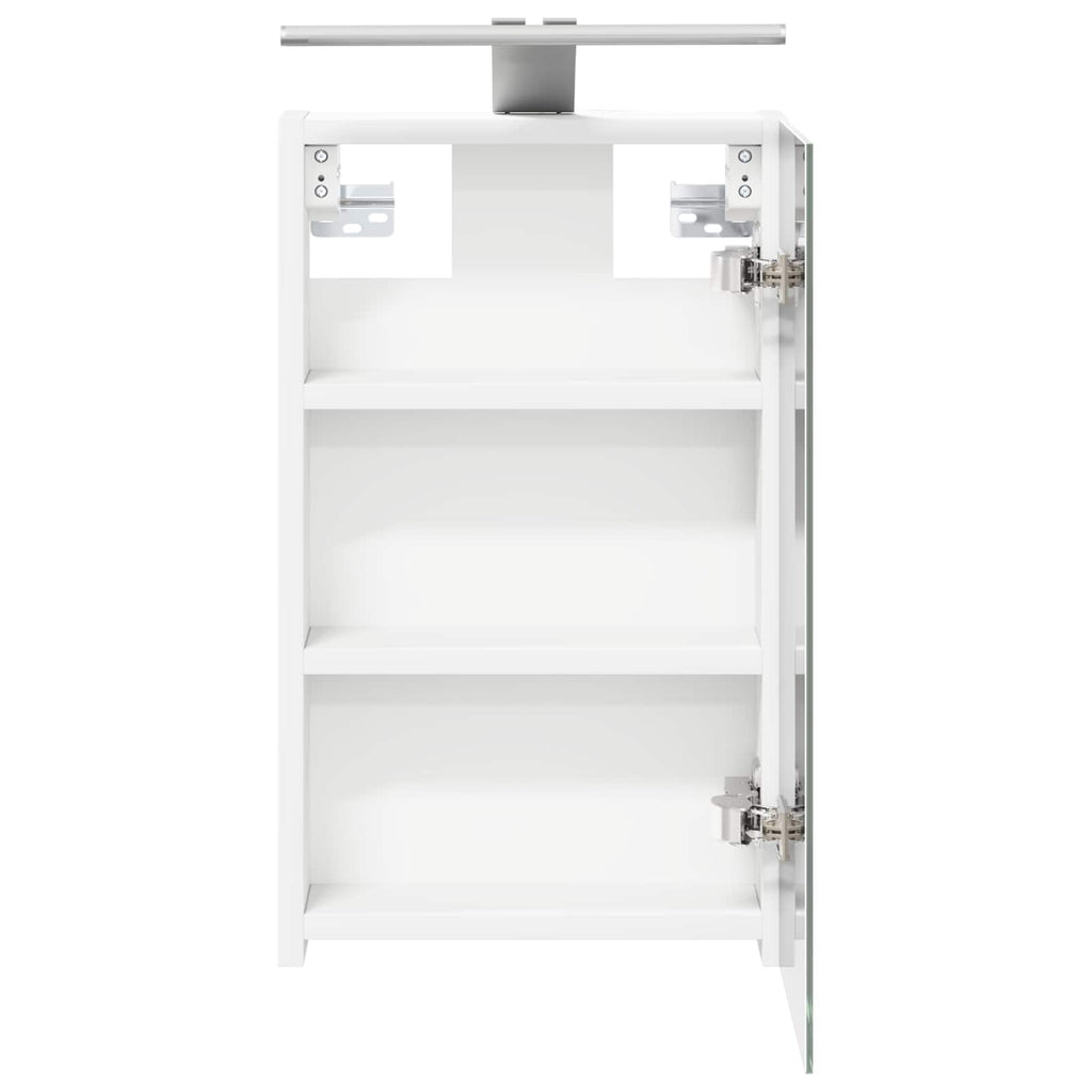 vidaXL Szafka z lustrem do łazienki z półką Biały 30 x 10,5 x 50 cm