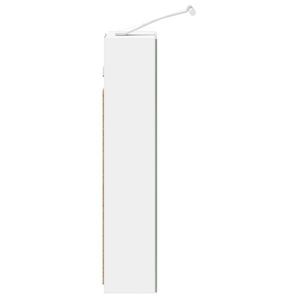 vidaXL Szafka z lustrem do łazienki z półką Biały 30 x 10,5 x 50 cm