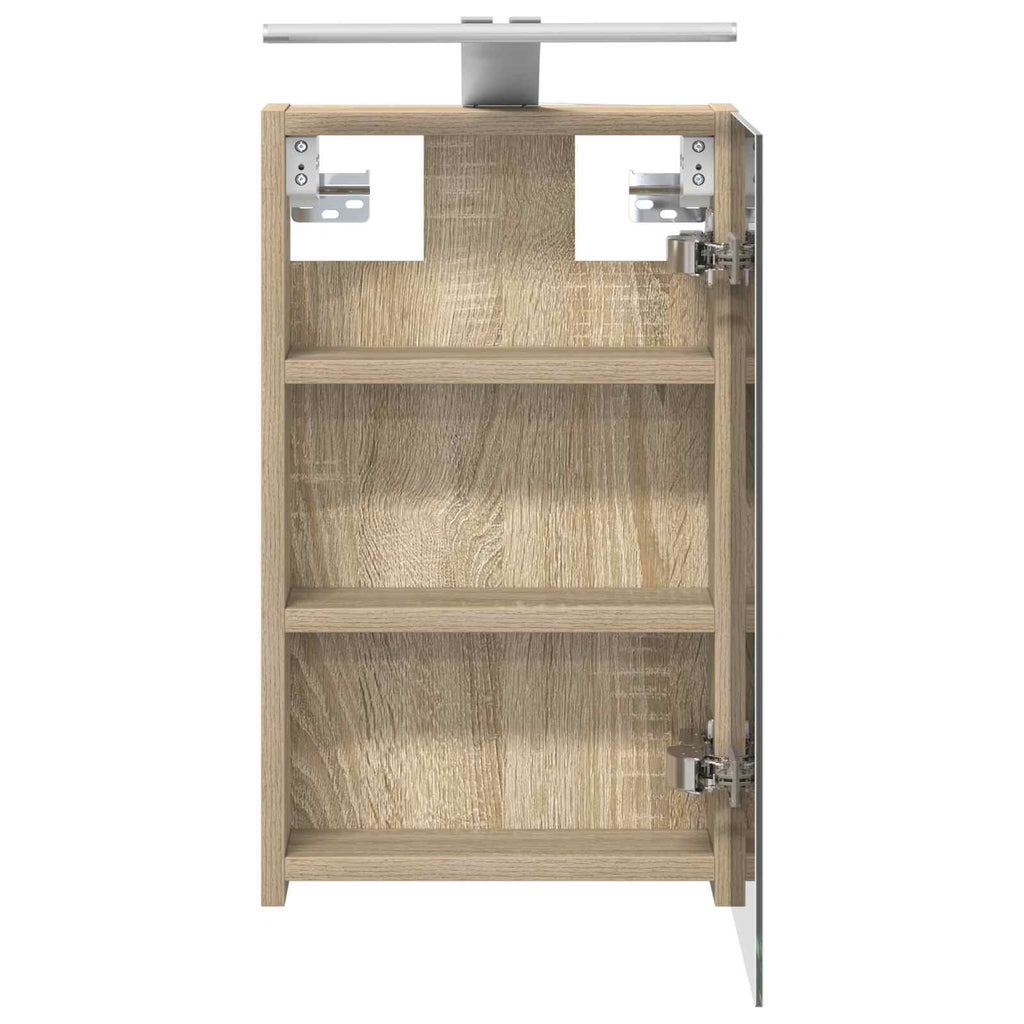 vidaXL Szafka z lustrem do łazienki Dąb Sonoma 30 x 10,5 x 50 cm