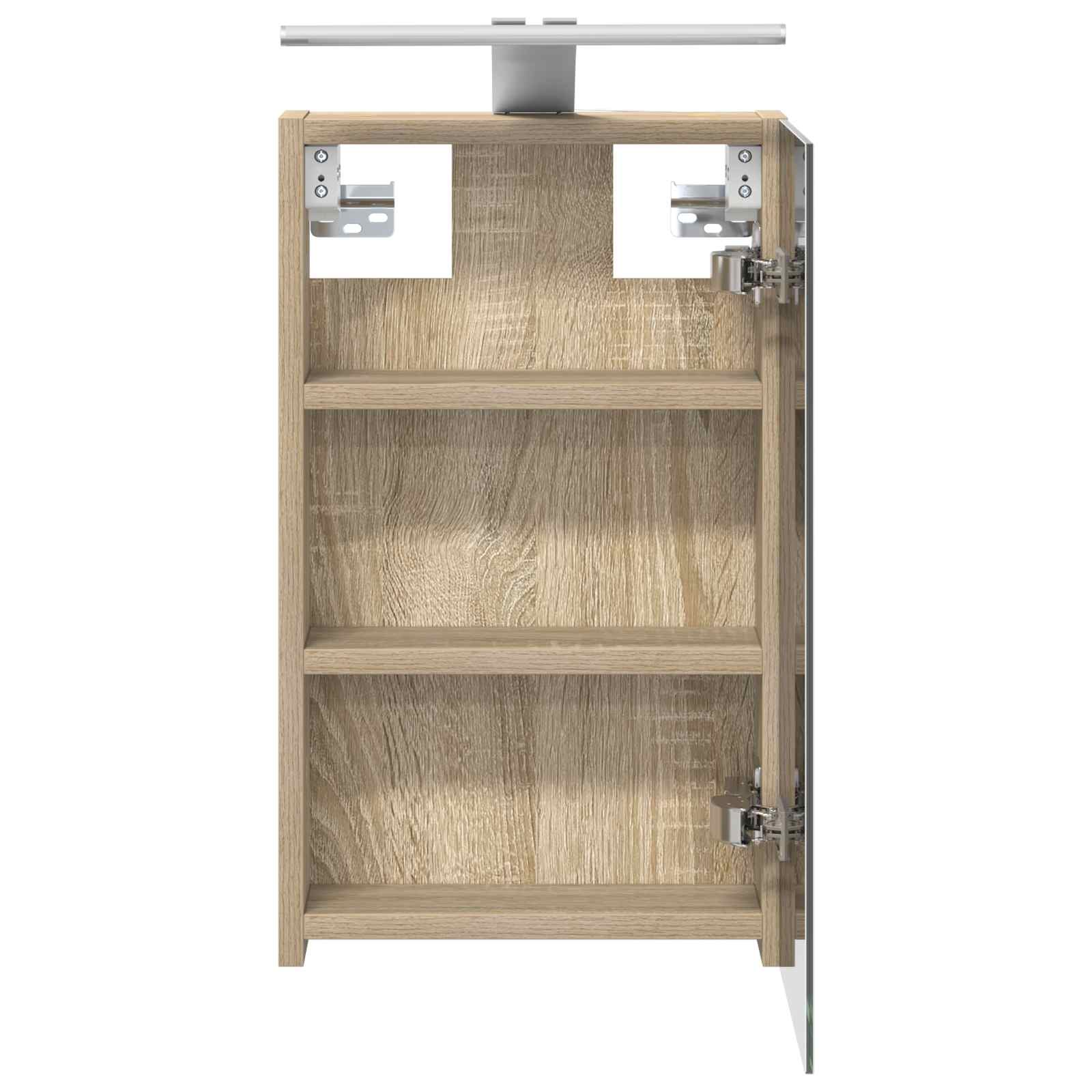 vidaXL Szafka z lustrem do łazienki Dąb Sonoma 30 x 10,5 x 50 cm