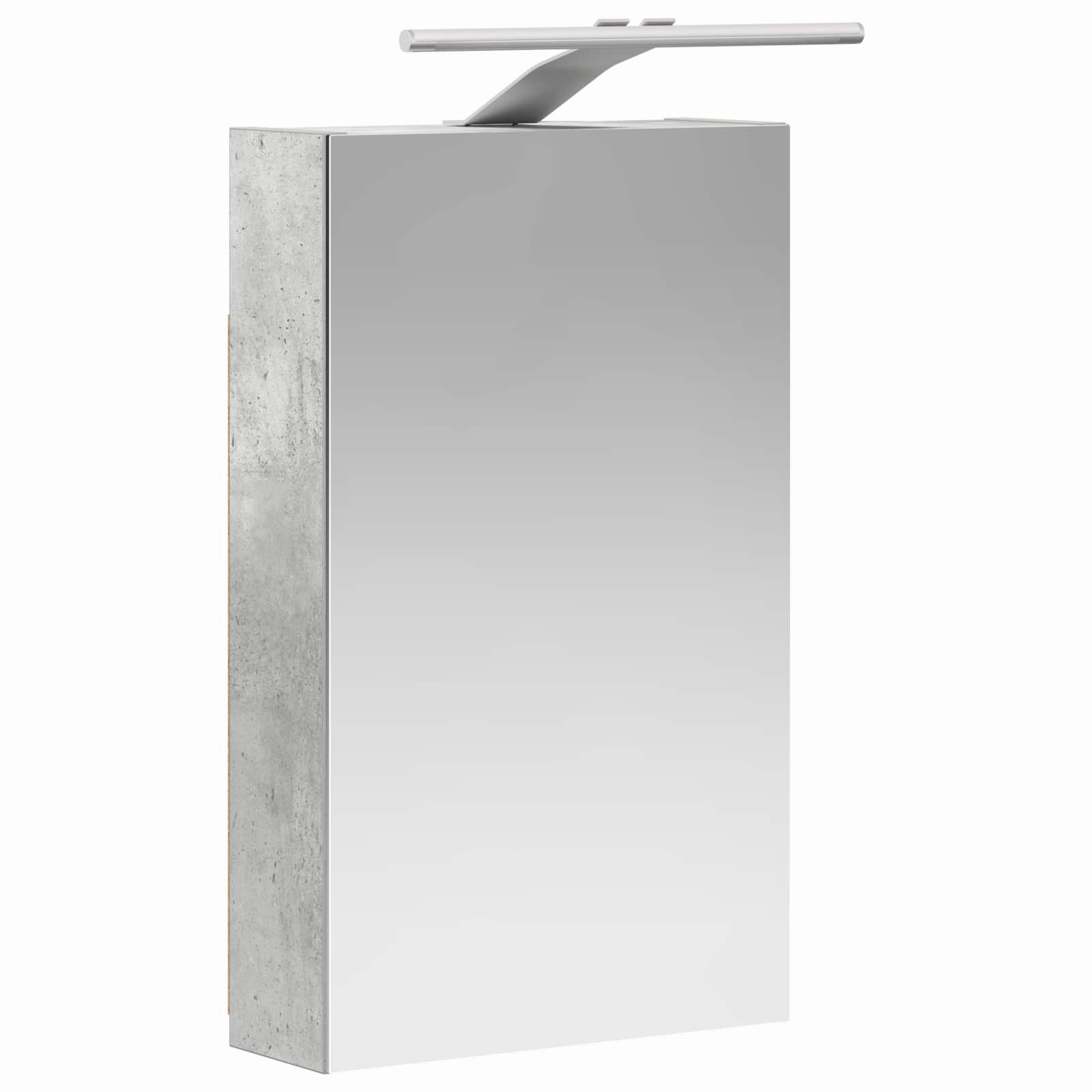vidaXL Szafka z lustrem do łazienki Betonowy szary 30 x 10,5 x 50 cm