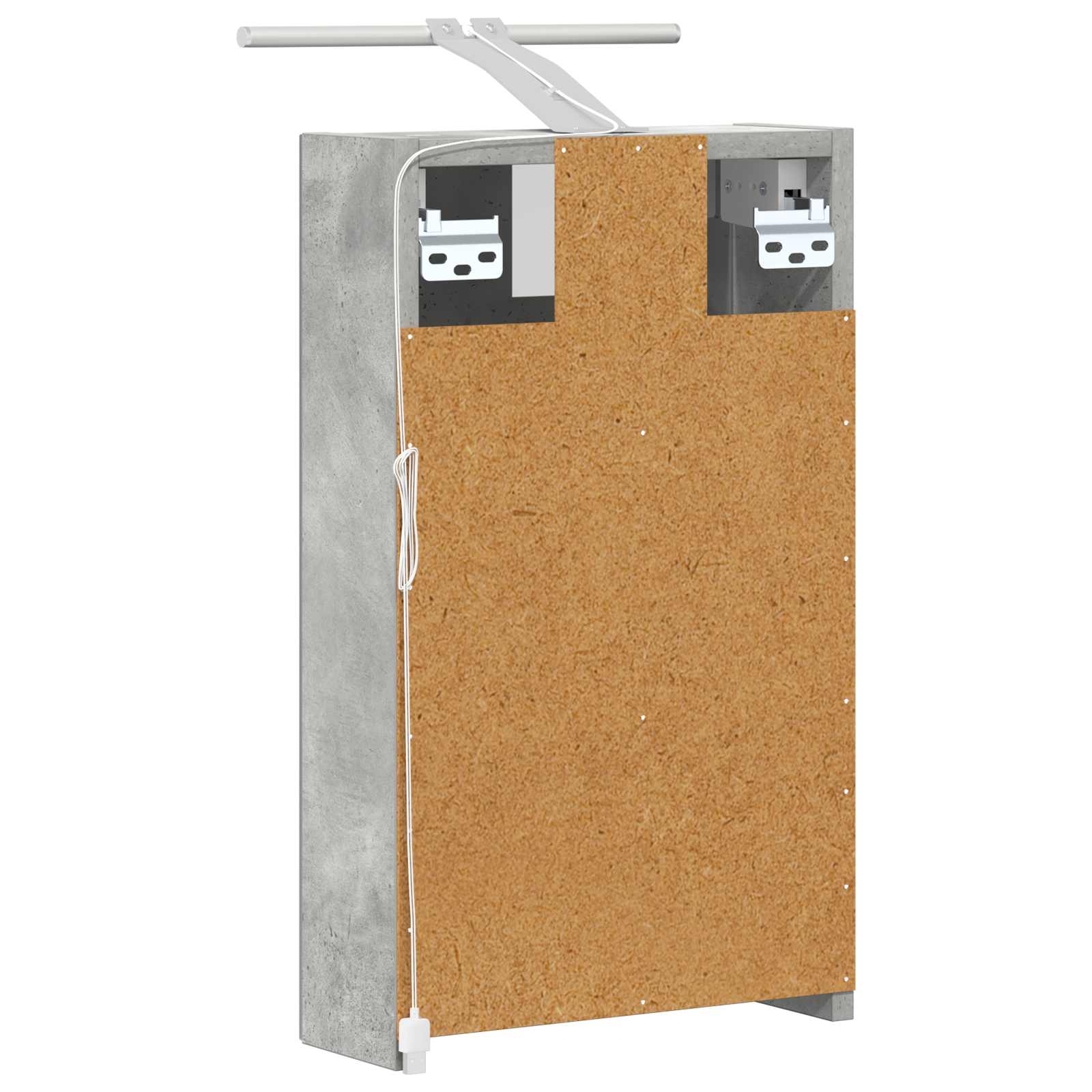 vidaXL Szafka z lustrem do łazienki Betonowy szary 30 x 10,5 x 50 cm