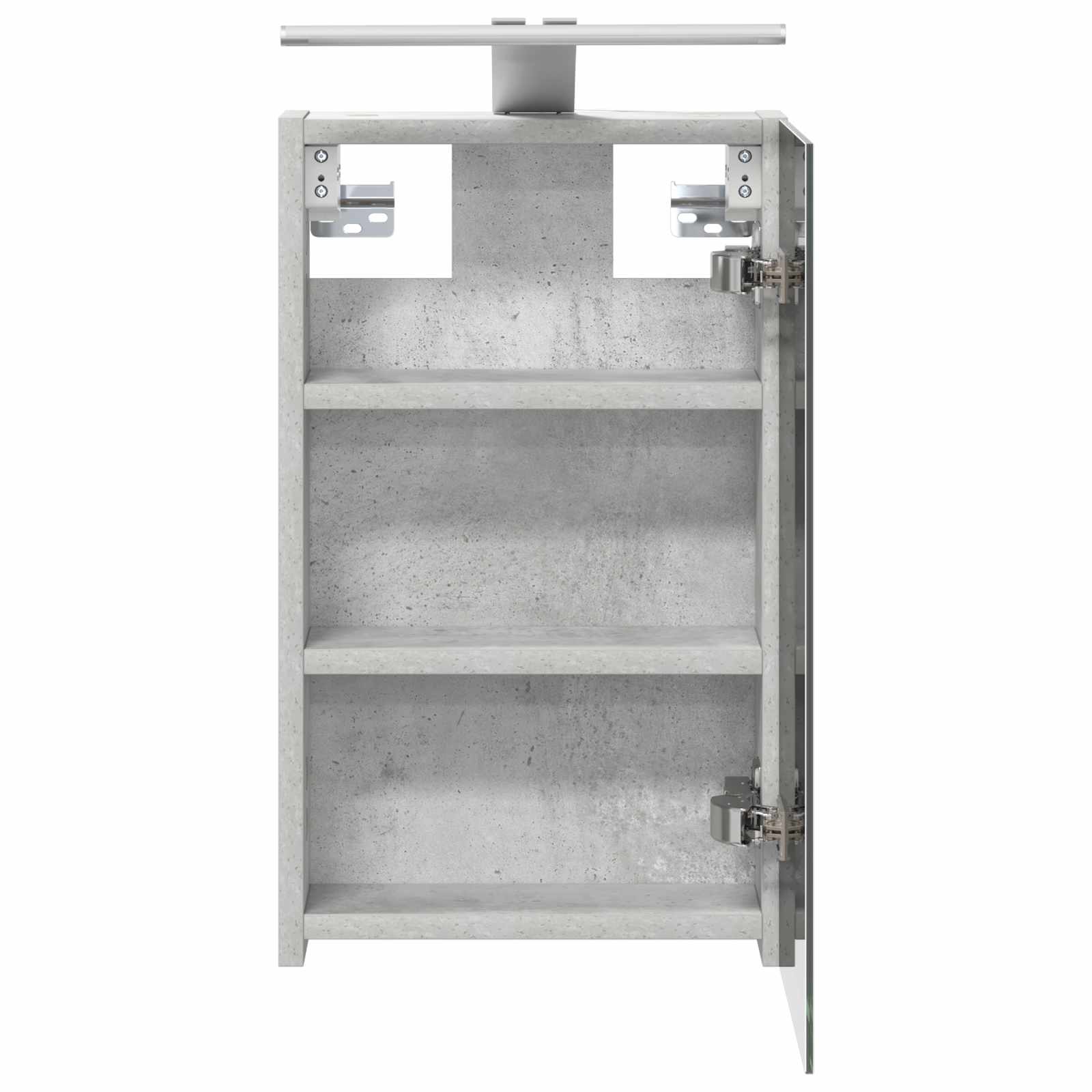 vidaXL Szafka z lustrem do łazienki Betonowy szary 30 x 10,5 x 50 cm