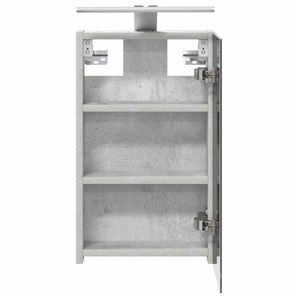 vidaXL Szafka z lustrem do łazienki Betonowy szary 30 x 10,5 x 50 cm