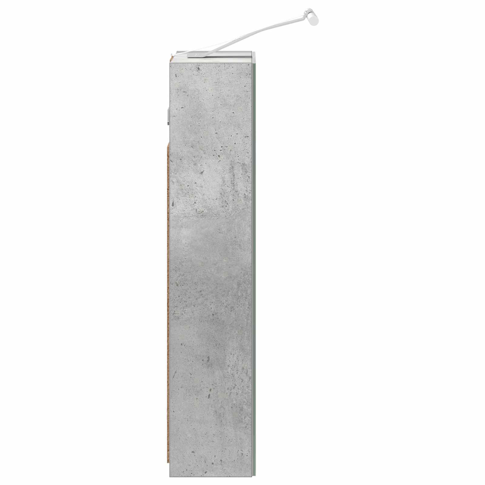 vidaXL Szafka z lustrem do łazienki Betonowy szary 30 x 10,5 x 50 cm