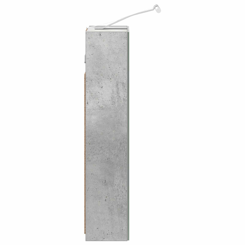 vidaXL Szafka z lustrem do łazienki Betonowy szary 30 x 10,5 x 50 cm