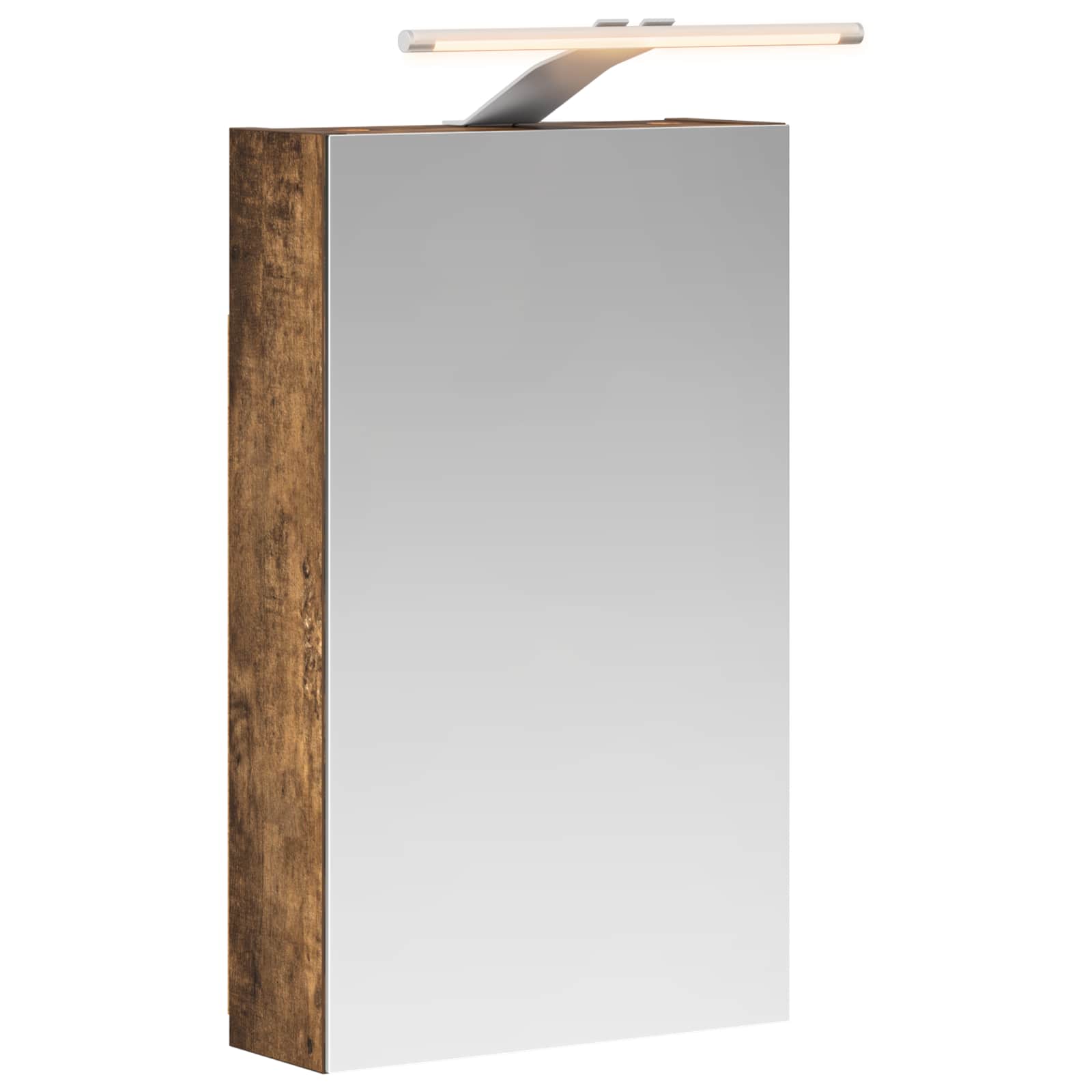 vidaXL Szafka z lustrem do łazienki Dąb wędzony 30 x 10,5 x 50 cm