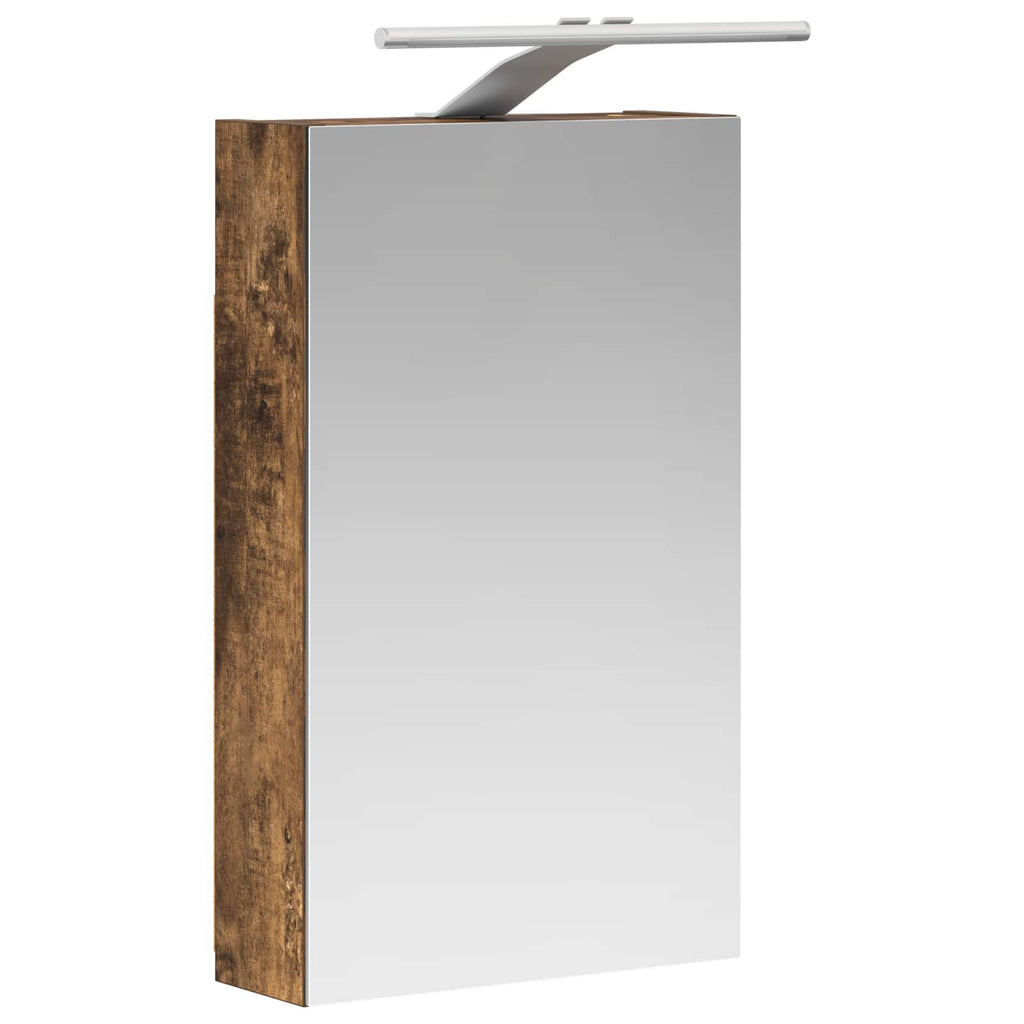 vidaXL Szafka z lustrem do łazienki Dąb wędzony 30 x 10,5 x 50 cm