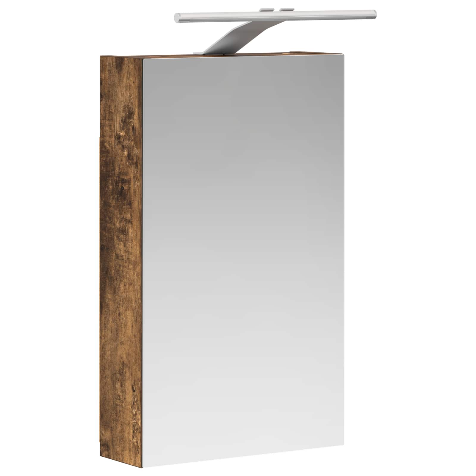 vidaXL Szafka z lustrem do łazienki Dąb wędzony 30 x 10,5 x 50 cm