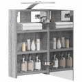 vidaXL Szafka z lustrem do łazienki Szary Sonoma 30 x 10,5 x 50 cm