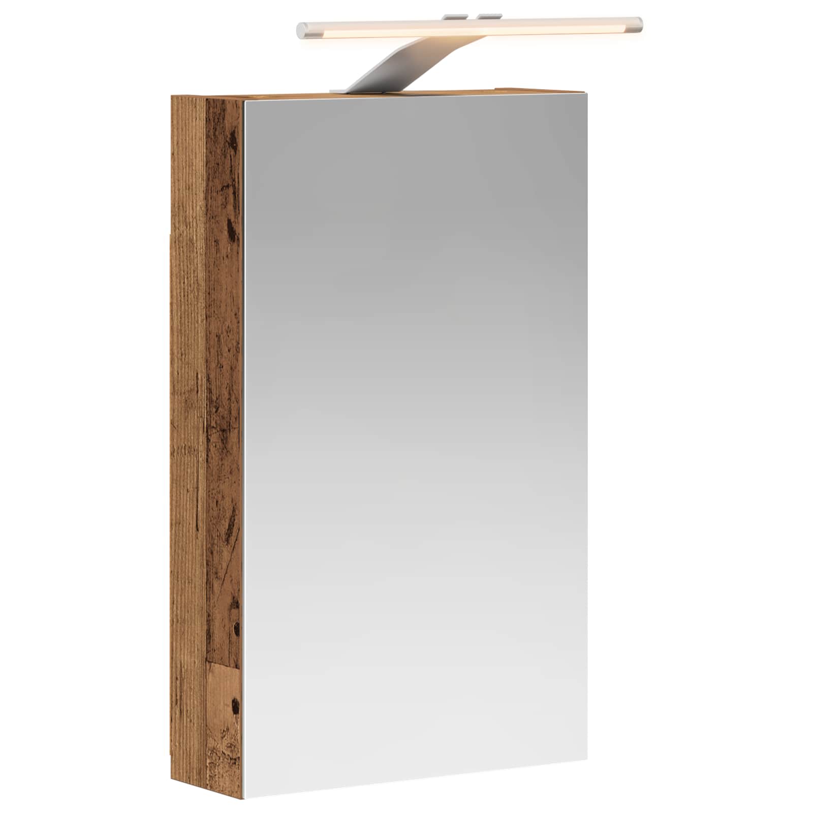 vidaXL Szafka z lustrem do łazienki Stare drewno 30 x 10,5 x 50 cm