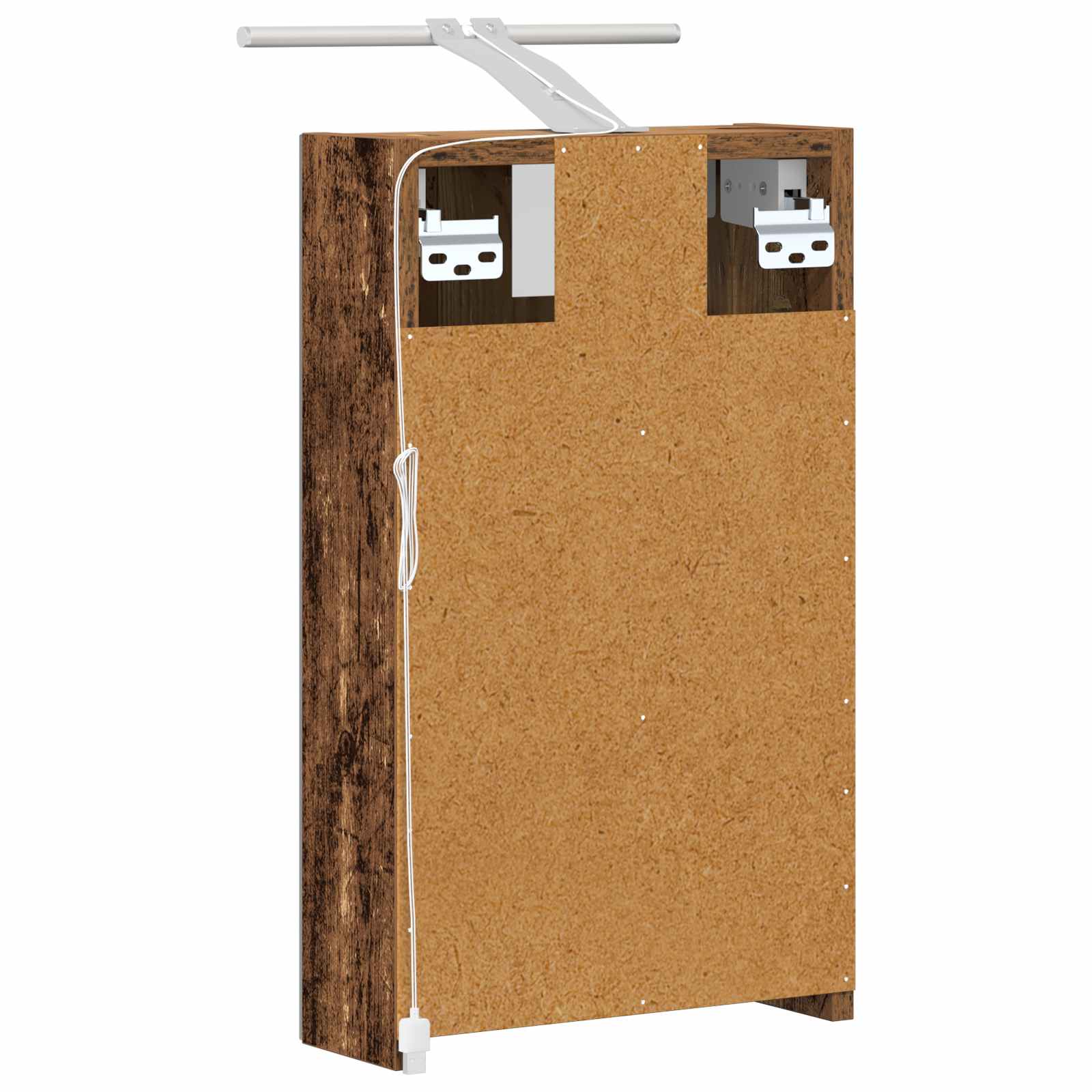 vidaXL Szafka z lustrem do łazienki Stare drewno 30 x 10,5 x 50 cm
