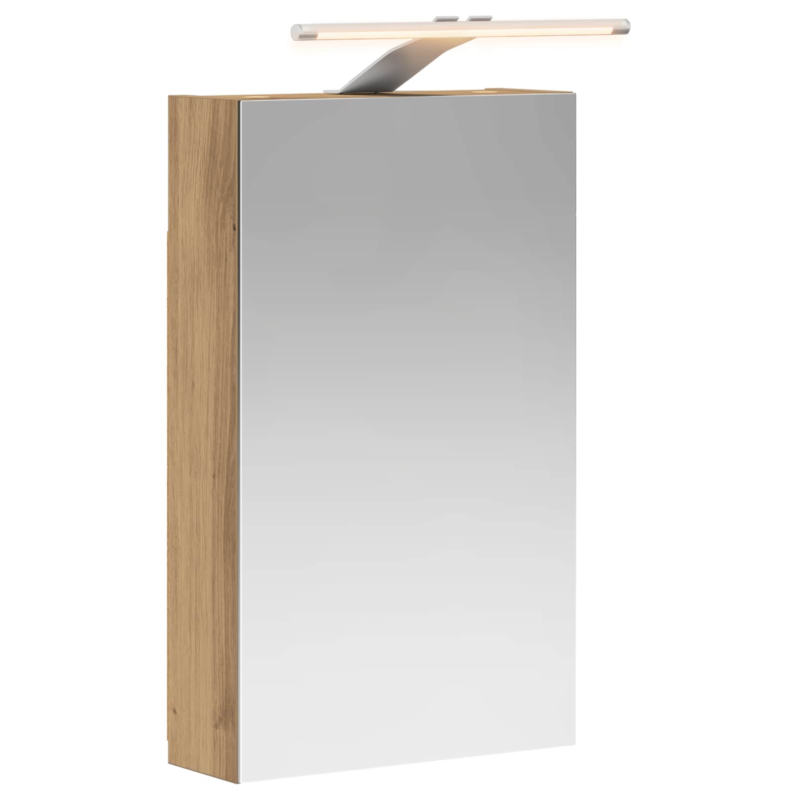 vidaXL Szafka z lustrem do łazienki Dąb artisan 30 x 10,5 x 50 cm