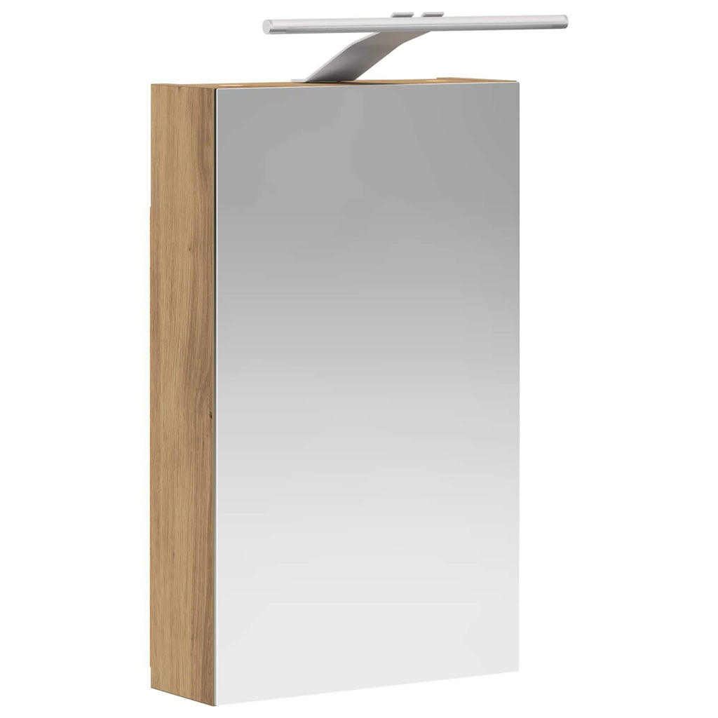 vidaXL Szafka z lustrem do łazienki Dąb artisan 30 x 10,5 x 50 cm