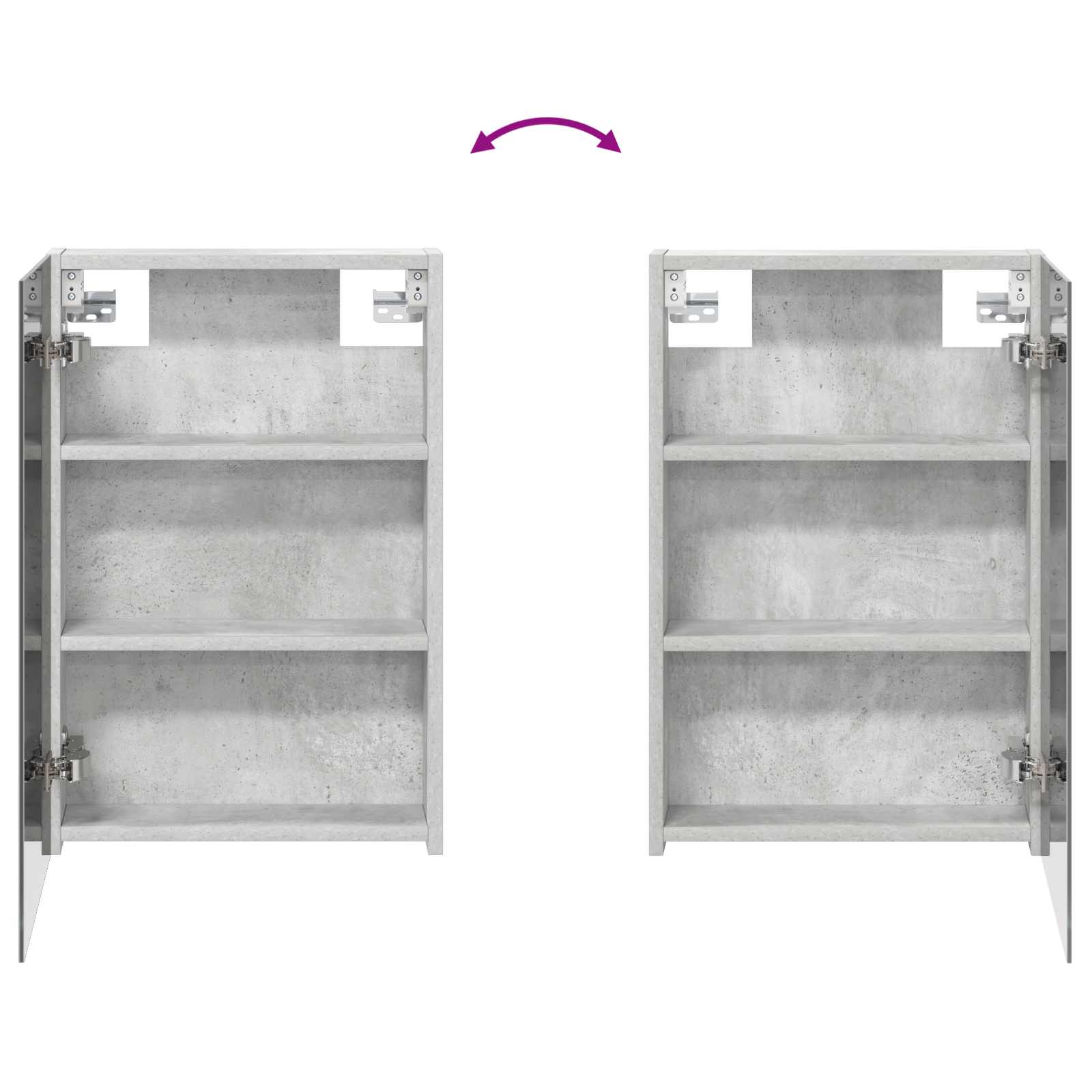 vidaXL Szafka z lustrem do łazienki Betonowy szary 40 x 10,5 x 60,5 cm