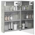 vidaXL Szafka z lustrem do łazienki Betonowy szary 40 x 10,5 x 60,5 cm