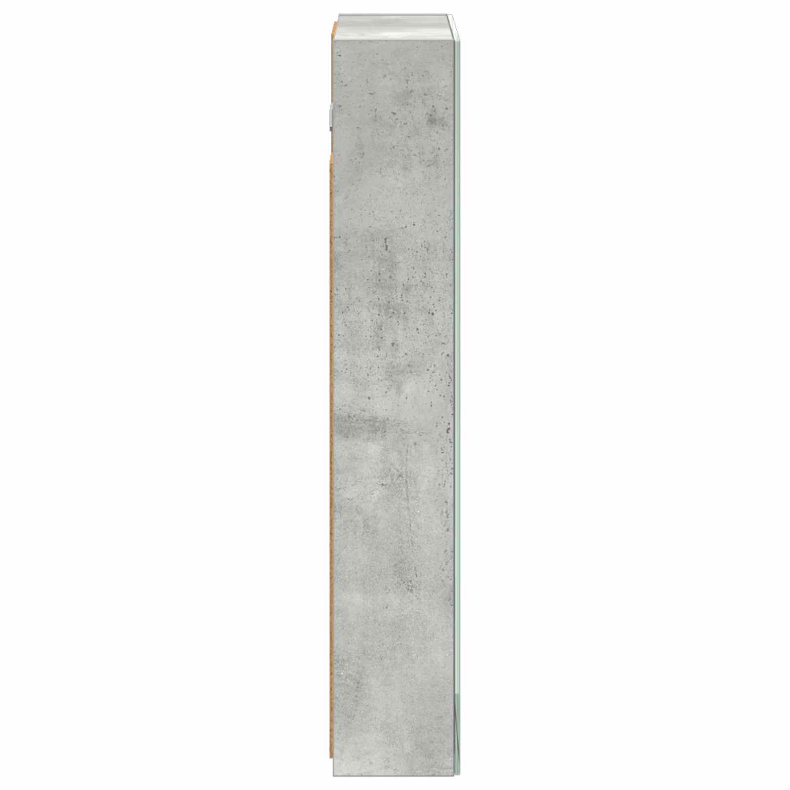vidaXL Szafka z lustrem do łazienki Betonowy szary 40 x 10,5 x 60,5 cm