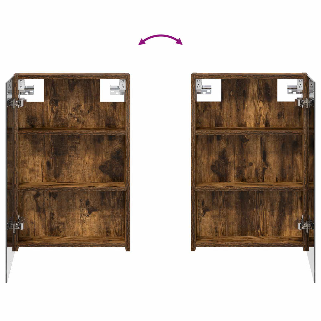 vidaXL Szafka z lustrem do łazienki Dąb wędzony 40 x 10,5 x 60,5 cm