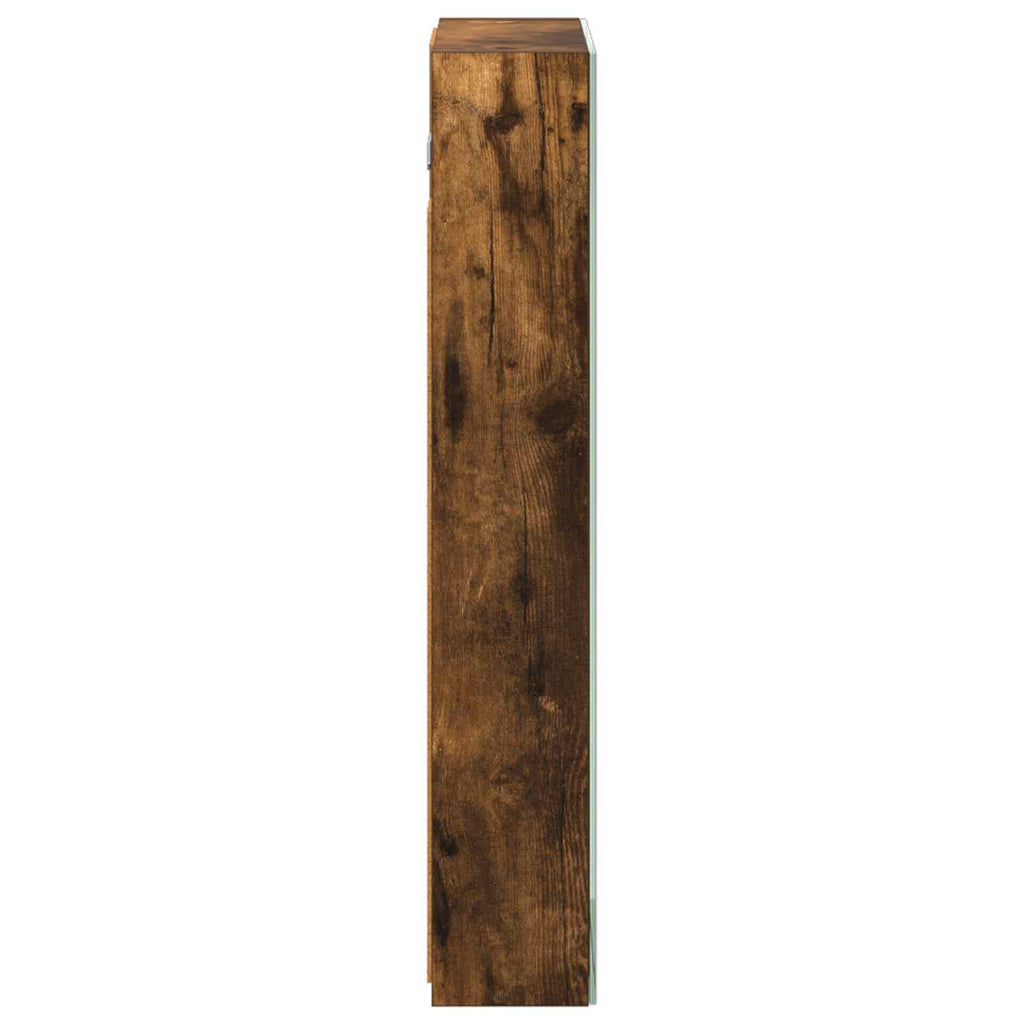 vidaXL Szafka z lustrem do łazienki Dąb wędzony 40 x 10,5 x 60,5 cm