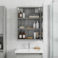 vidaXL Szafka z lustrem do łazienki Szary Sonoma 40 x 10,5 x 60,5 cm
