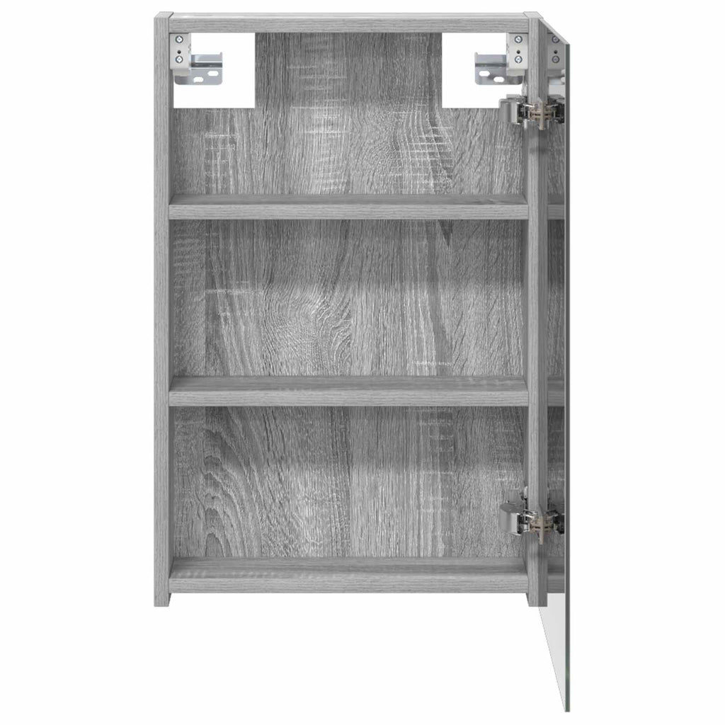 vidaXL Szafka z lustrem do łazienki Szary Sonoma 40 x 10,5 x 60,5 cm