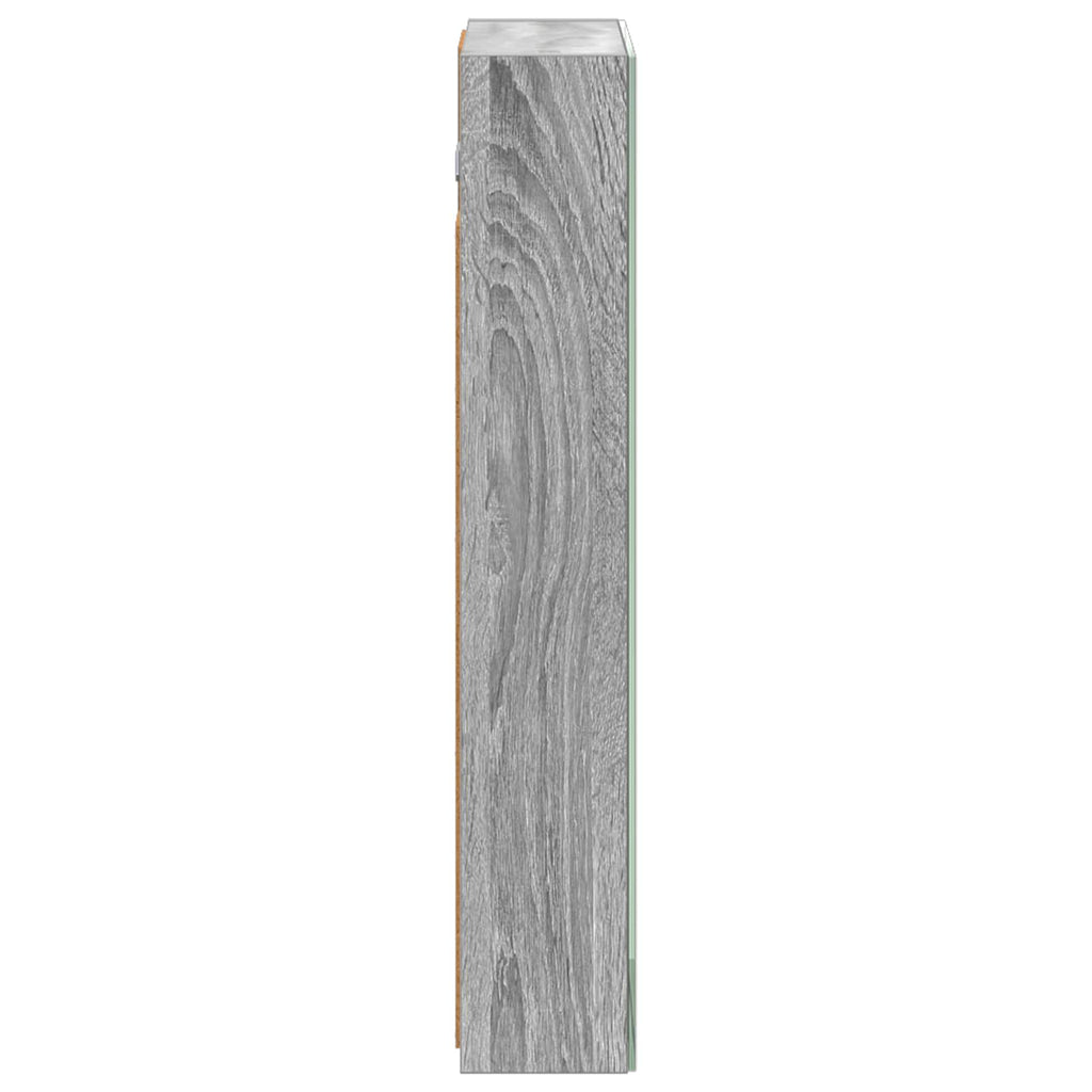 vidaXL Szafka z lustrem do łazienki Szary Sonoma 40 x 10,5 x 60,5 cm