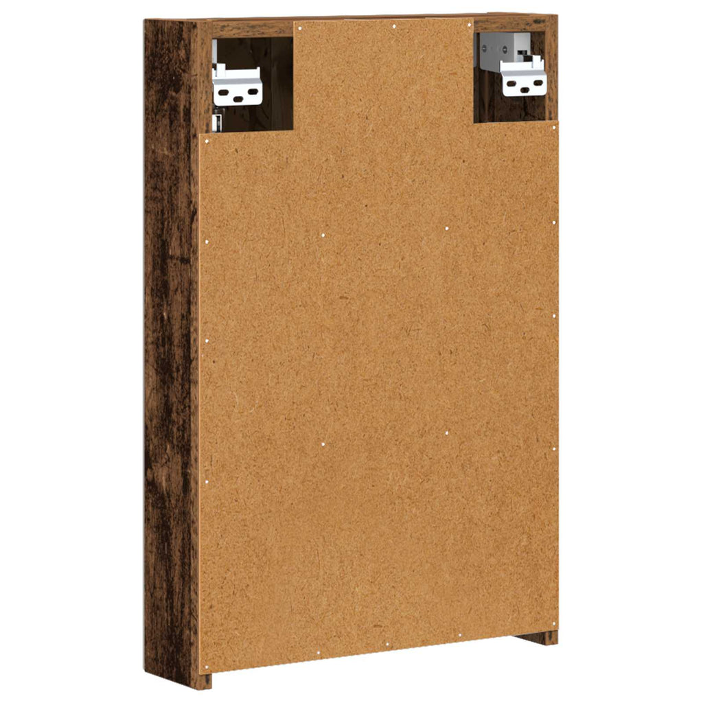 vidaXL Szafka z lustrem do łazienki Stare drewno 40 x 10,5 x 60,5 cm