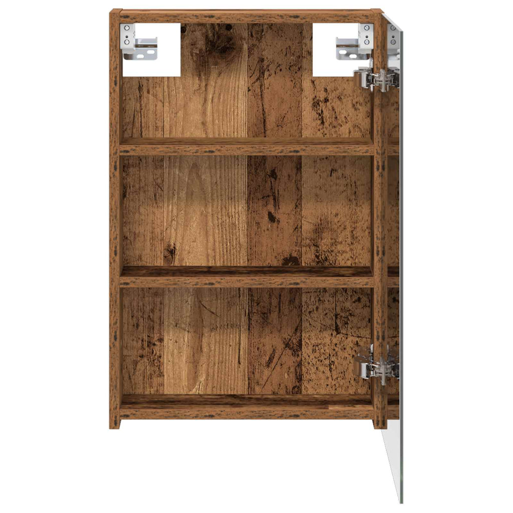 vidaXL Szafka z lustrem do łazienki Stare drewno 40 x 10,5 x 60,5 cm
