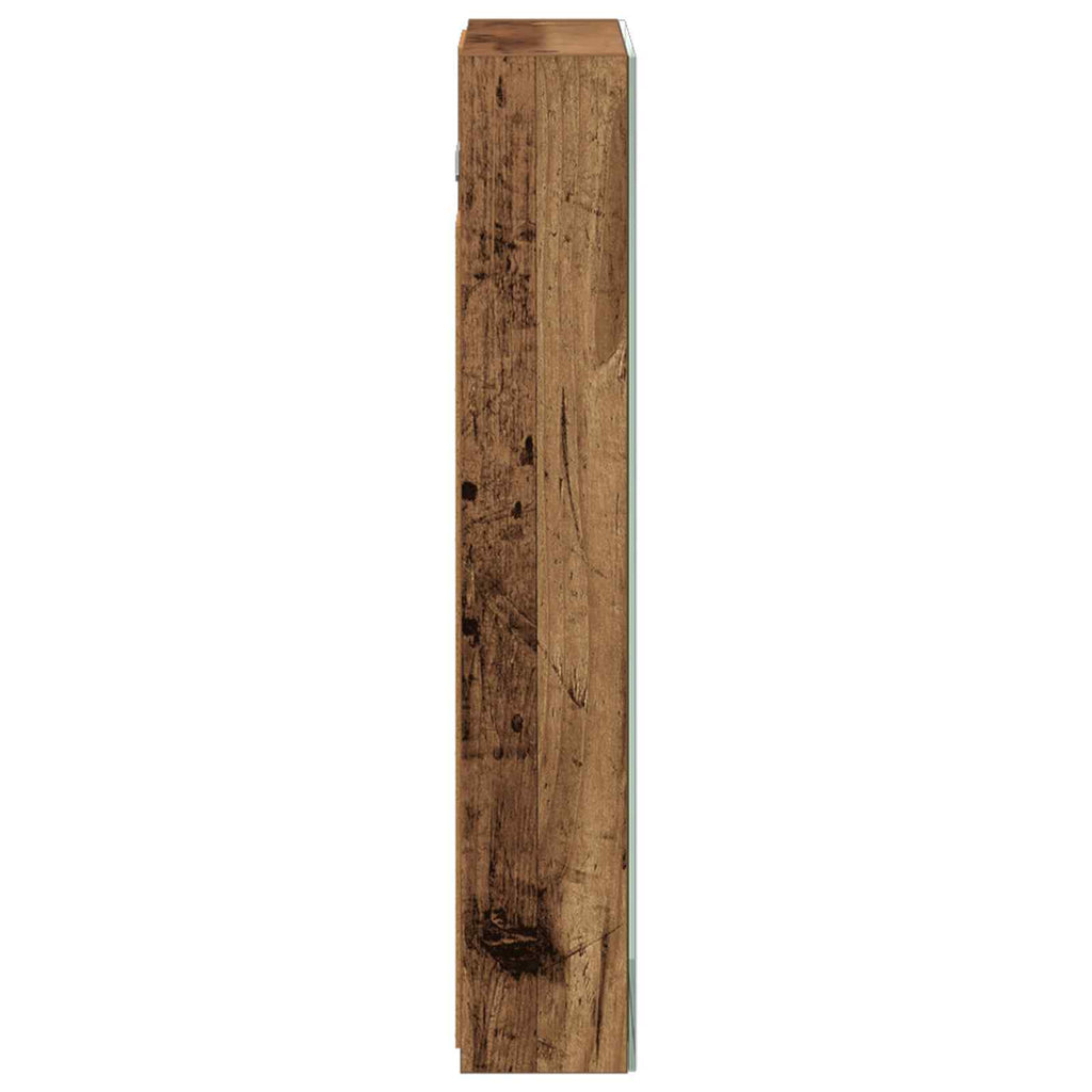 vidaXL Szafka z lustrem do łazienki Stare drewno 40 x 10,5 x 60,5 cm